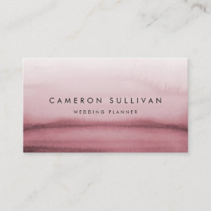 Watercolor Pink Ombre Modern Visitenkarte