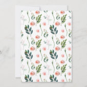 Watercolor Pink Peonies Wreath Graduation Party Einladung (Rückseite)