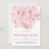 Watercolor Pink Peony Bridesmaids Brunch Einladung (Vorderseite)