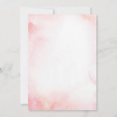 Watercolor Pink Peony Floral Arch Baby Brunch Einladung (Rückseite)