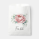 Watercolor Pink Peony Gift Bag Geschenktütchen (Vorderseite)