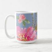 Watercolor Pink Peony Pattern Kaffeetasse (Links)