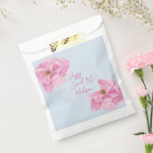 Watercolor Pink Peony Sweet 16 Party Geschenktütchen (Versiegelt)