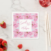 Watercolor Pink Peony Sweet 16 Party Serviette (Beispiel)