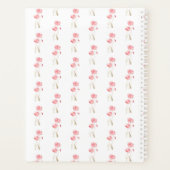 Watercolor Pink Poppies Floral Weekly Planner Planer (Rückseite)