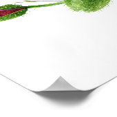 Watercolor Pink Poppies Wedding Willkommen Poster (Ecke)