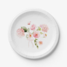 Watercolor Pink Roses Hydrangea Funeral 