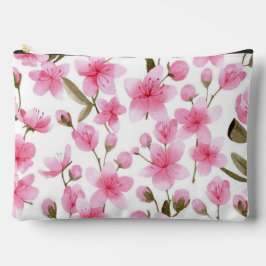 Watercolor Pink Sakura Flowers cherry blossom  Zubehörtasche
