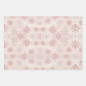 Watercolor Pink Snowflake Reindeer Tree Christmas Geschenkpapier Set (Vorderseite 3)