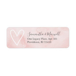 Watercolor Pink Valentine Herd Address Labels