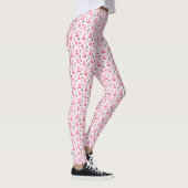 Watercolor Pink Weihnachten Leggings (Rechts)