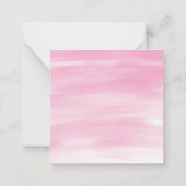 Watercolor Pink Weihnachtsbaum Geschenkkarte Mitteilungskarte (Rückseite)