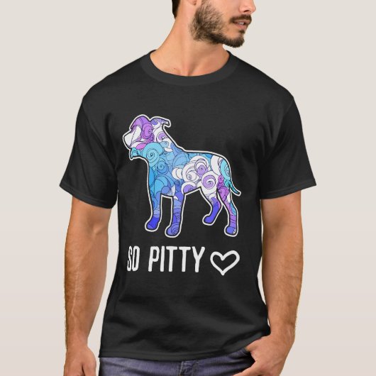 Watercolor Pit Bull So Pitty Pitbull Dog Tee Neu (Vorderseite)