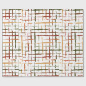 watercolor plaid pattern with chaotic lines geschenkpapier (Flach)