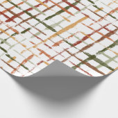 watercolor plaid pattern with chaotic lines geschenkpapier (Ecke)