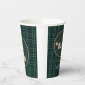  Watercolor Plaid Teddy Bear preppy baby shower Pappbecher (Links)