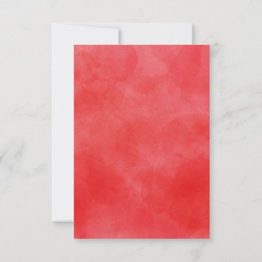 Watercolor Poinsettia Christmas Wreath Monogram Dankeskarte (Rückseite)