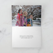 Watercolor Poinsettia Foto Karte (Innenseite)