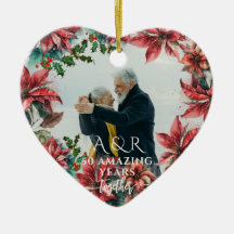 Watercolor Poinsettia Hochzeitstag 2 Foto