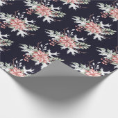 Watercolor Poinsettia Packpapier (Ecke)