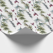 Watercolor Poinsettia Pattern Geschenkpapier (Ecke)