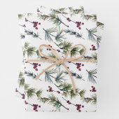 Watercolor Poinsettia Pattern Geschenkpapier Set (Beispiel)