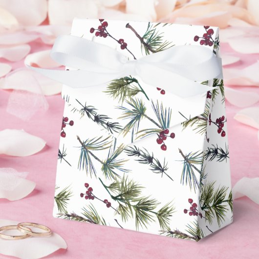 Watercolor Poinsettia Pattern  Geschenkschachtel (Hochzeit)