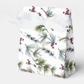 Watercolor Poinsettia Pattern  Geschenkschachtel (Vorderseite)