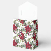 Watercolor Poinsettia Pattern  Geschenkschachtel (Geöffnet)