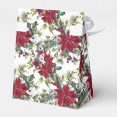 Watercolor Poinsettia Pattern  Geschenkschachtel (Rückseite)