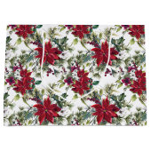 Watercolor Poinsettia Pattern  Große Geschenktüte (Vorderseite)