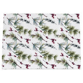 Watercolor Poinsettia Pattern  Große Geschenktüte (Vorderseite)