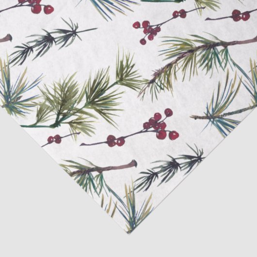 Watercolor Poinsettia Pattern  Seidenpapier (Detail)