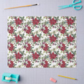 Watercolor Poinsettia Pattern  Seidenpapier (Basteln)