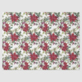 Watercolor Poinsettia Pattern  Seidenpapier (Vorderseite)