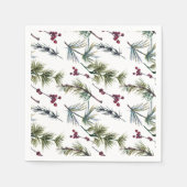 Watercolor Poinsettia Pattern Serviette (Vorderseite)