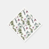 Watercolor Poinsettia Pattern Serviette (Ecke)