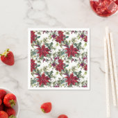 Watercolor Poinsettia Pattern  Serviette (Beispiel)