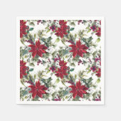 Watercolor Poinsettia Pattern Serviette (Vorderseite)