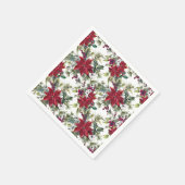 Watercolor Poinsettia Pattern Serviette (Ecke)