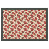 Watercolor Poinsettia Tablecloth Rustic Christmas Tischdecke (Vorderseite (Horizontal))