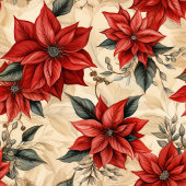 Watercolor Poinsettia Tablecloth Rustic Christmas Tischdecke