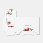 Watercolor Poinsettia Weihnachten Geschenkschachtel (Ungefaltet)