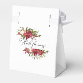 Watercolor Poinsettia Weihnachten Geschenkschachtel (Rückseite)