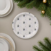 Watercolor Polar Bear Weihnachtsbaummuster Pappteller