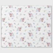 Watercolor Polar Bears Christmas Nature Art Geschenkpapier (Flach)
