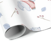 Watercolor Polar Bears Christmas Nature Art Geschenkpapier (Rolleneckpunkt)