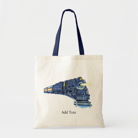 Watercolor Polar Express  Tragetasche (Vorne)