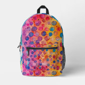 Watercolor Polka Dot Bedruckter Rucksack (Vorderseite)