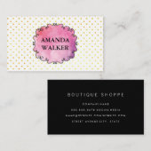 Watercolor Polka Dot Visitenkarte (Vorne/Hinten)